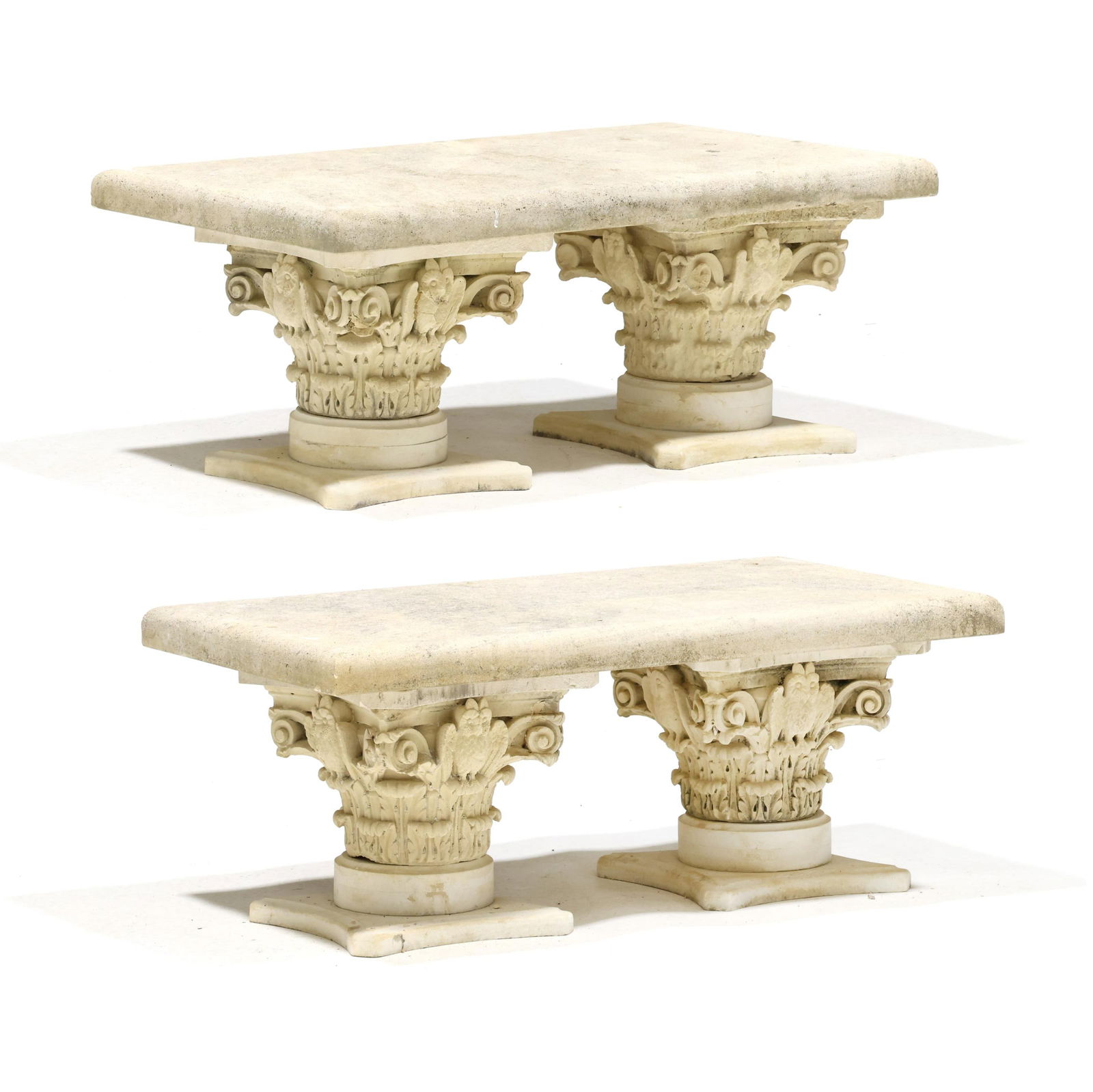 Pair of Cast Stone Garden Benches (1 of 14)