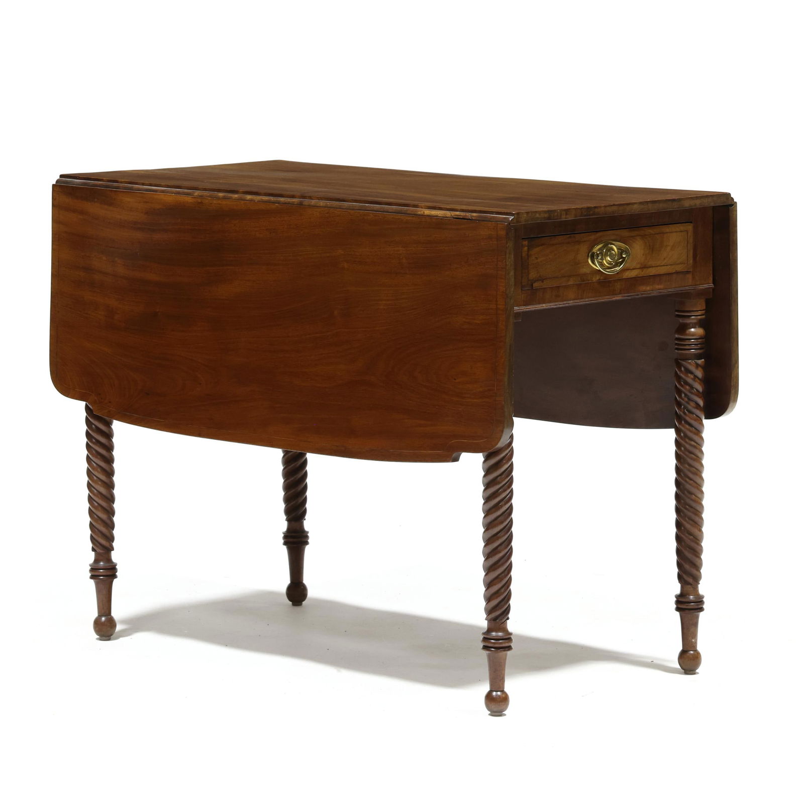 George III Inlaid Mahogany Drop Leaf Breakfast Table (1 of 9)