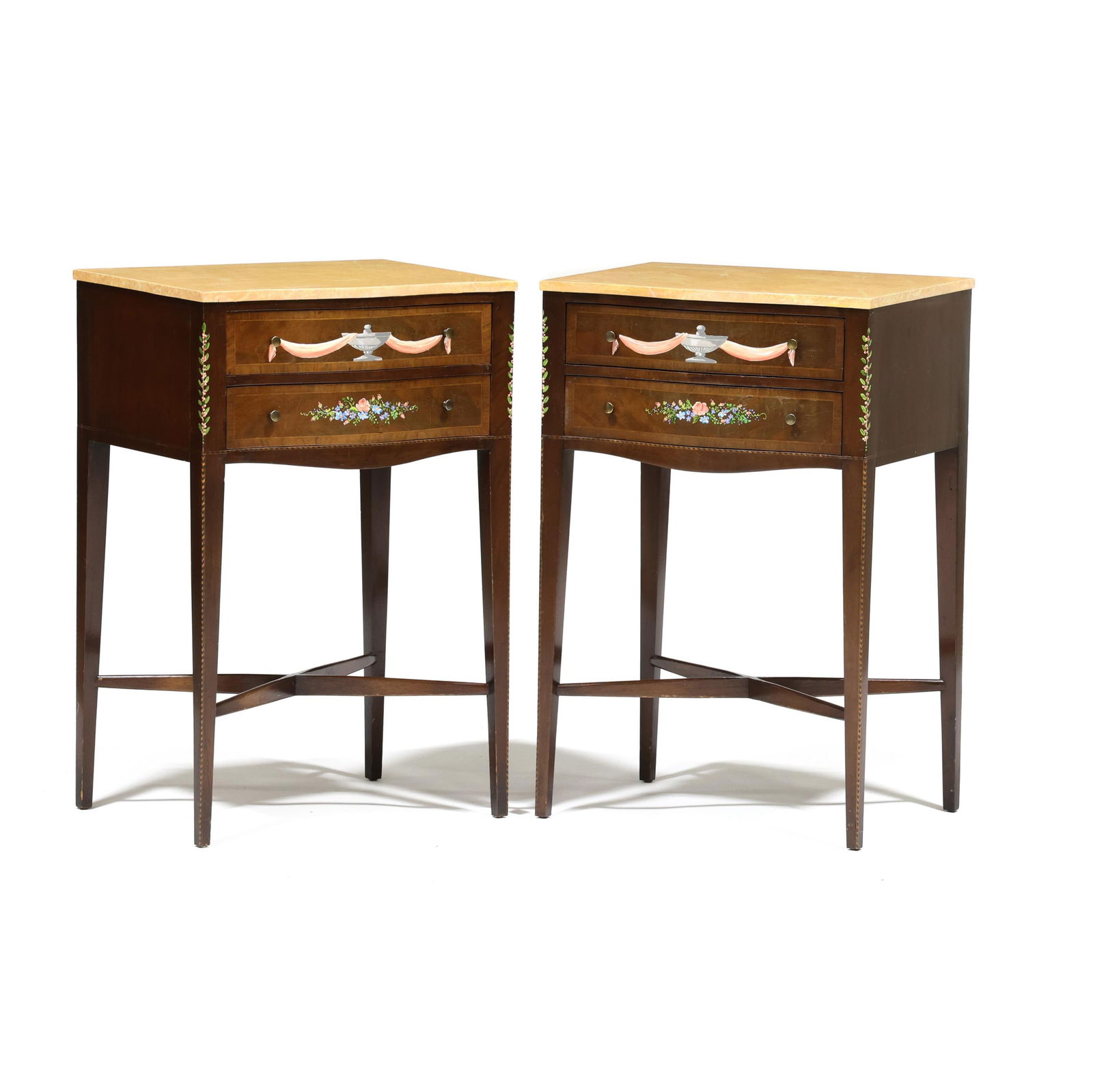 Pair of Adam's Style Painted Mahogany Stands (1 of 13)