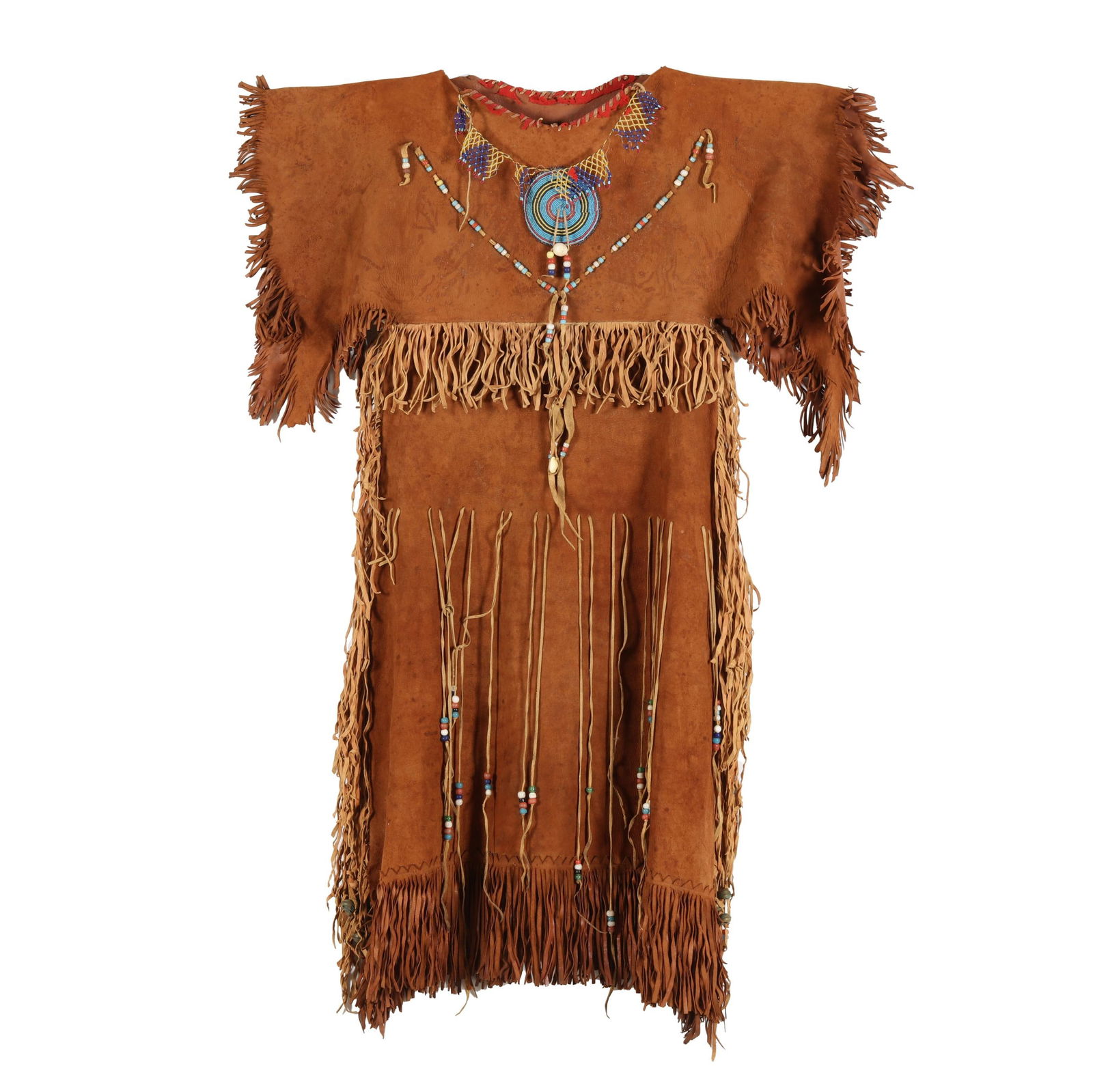 Plains Native American Beaded Hide Dress (1 of 10)