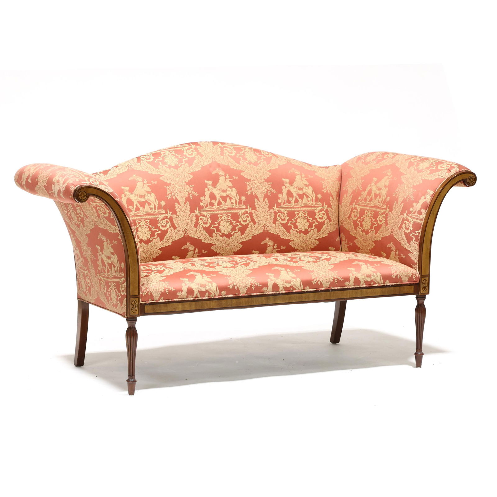 Federal Style Inlaid Mahogany Settee (1 of 4)