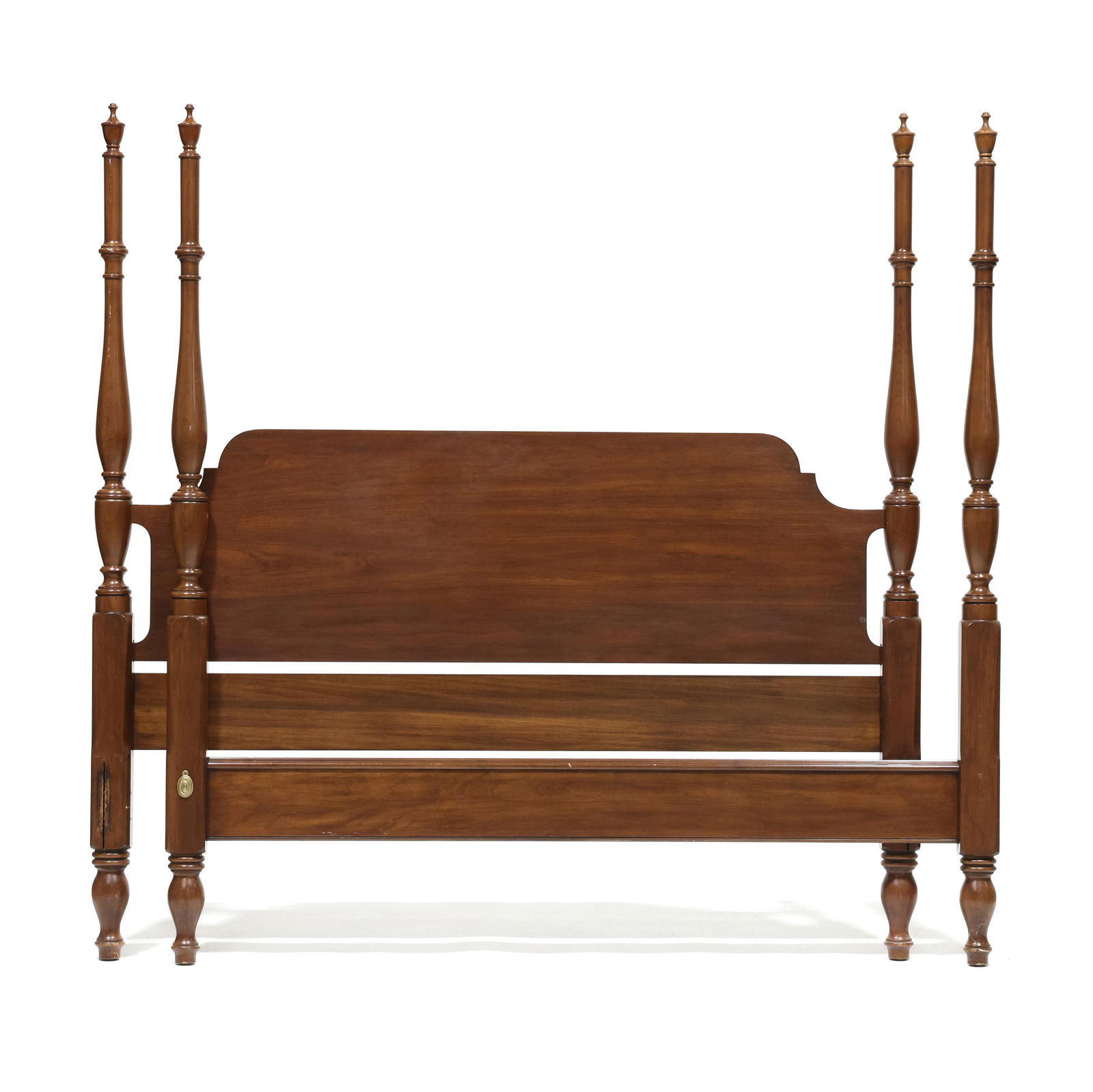 Henkel Harris, Federal Style Queen Size Cherry Semi-Tall Post Bed (1 of 6)