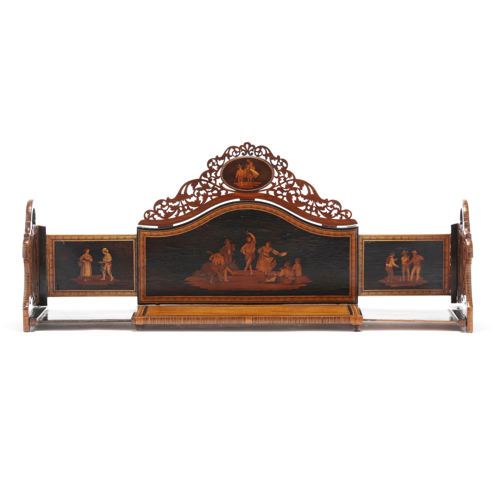 Continental Marquetry Inlaid Mahogany Adjustable Bookstand (1 of 8)