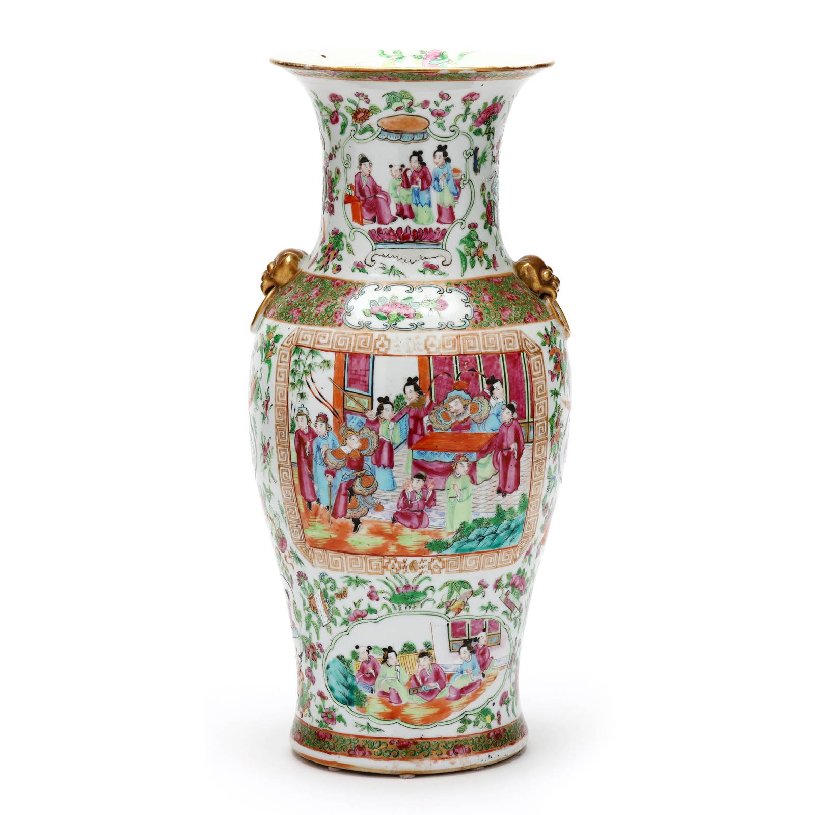 A Tall Chinese Export Famille Rose Porcelain Vase
