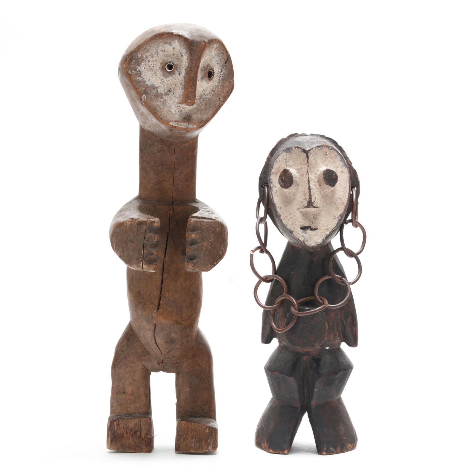 Two Central African Carved Wood Figures (1 of 9)