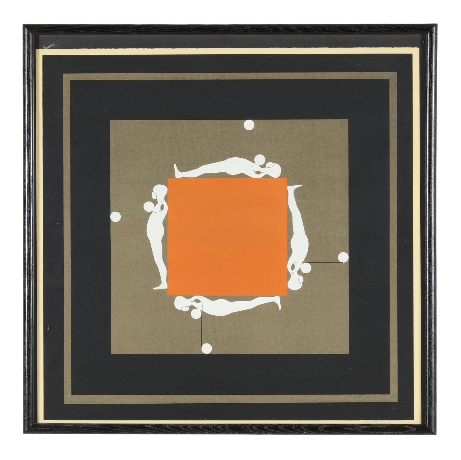 Ernest Tino Trova (American, 1927-2009), Falling Man: Ernest Tino Trova (American, 1927-2009), Falling Manscreenprint on wove paper, 1965, pencil signed, dated, and numbered "39/50" to lower margin, blind stamp of Chiron Press to lower left, framed below