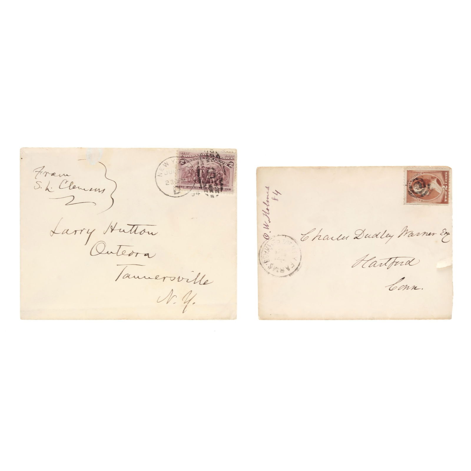Samuel Clemens (Mark Twain) Hand-Addressed Envelope (1 of 4)
