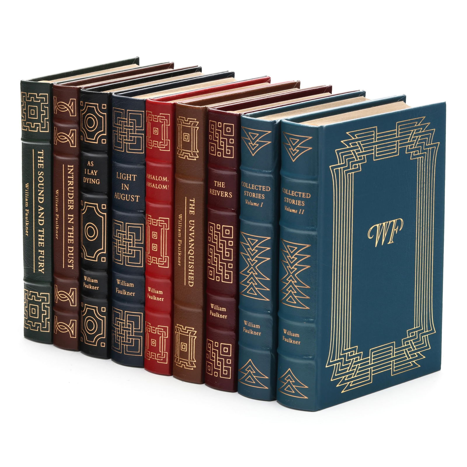 Nine Volumes by William Faulkner, Easton Press Collector's Editions: Nine Volumes by William Faulkner, Easton Press Collector's EditionsNorwalk, CT: The Easton Press, [1992]. Collector's edition; (9) volumes; all bound in genuine leather decorated and lettered in gilt,