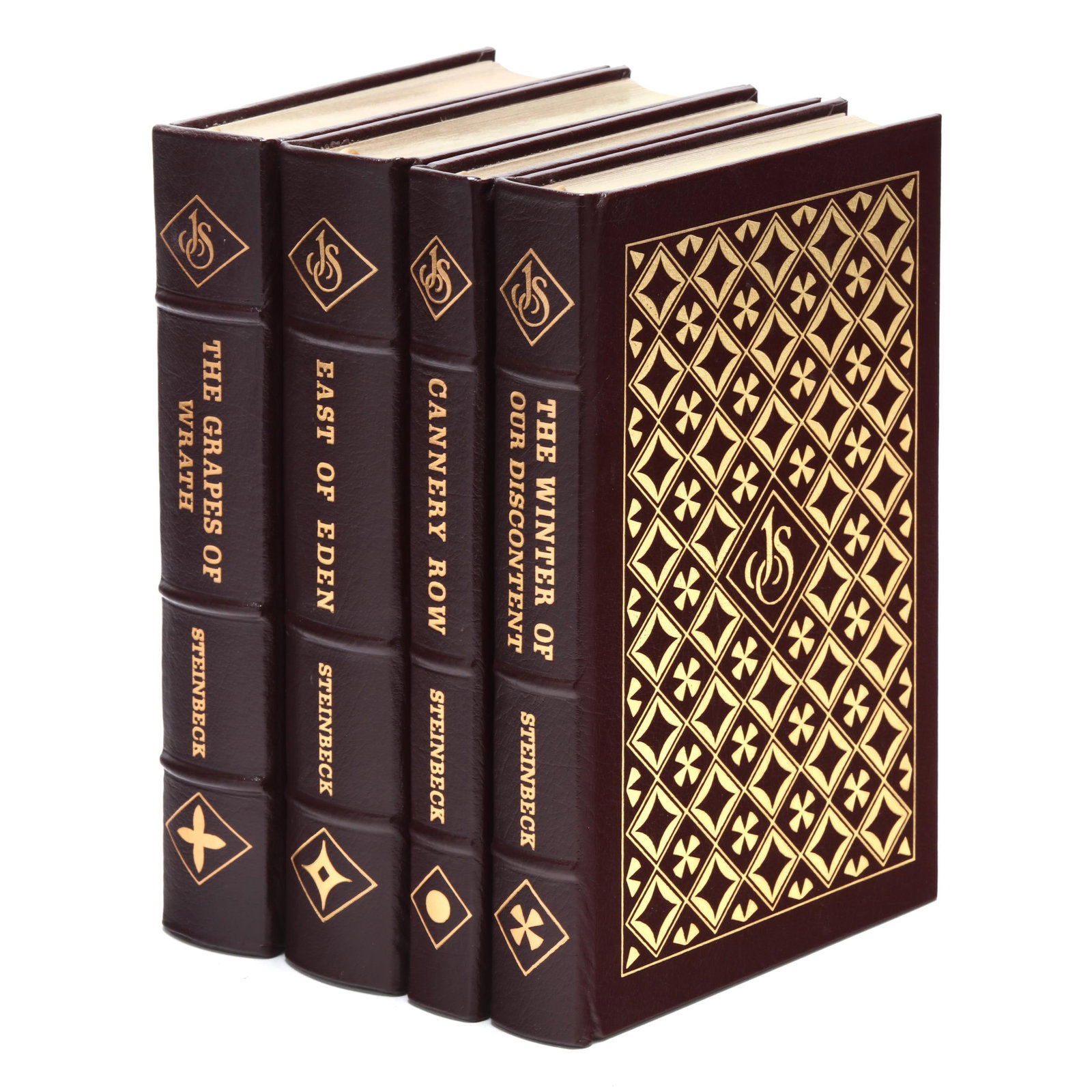 Four Titles by John Steinbeck, Easton Press Collector's Editions: Four Titles by John Steinbeck, Easton Press Collector's EditionsNorwalk, CT: The Easton Press, [1988]. Collector's edition; (4) titles; all bound in genuine leather decorated and lettered in gilt, wit