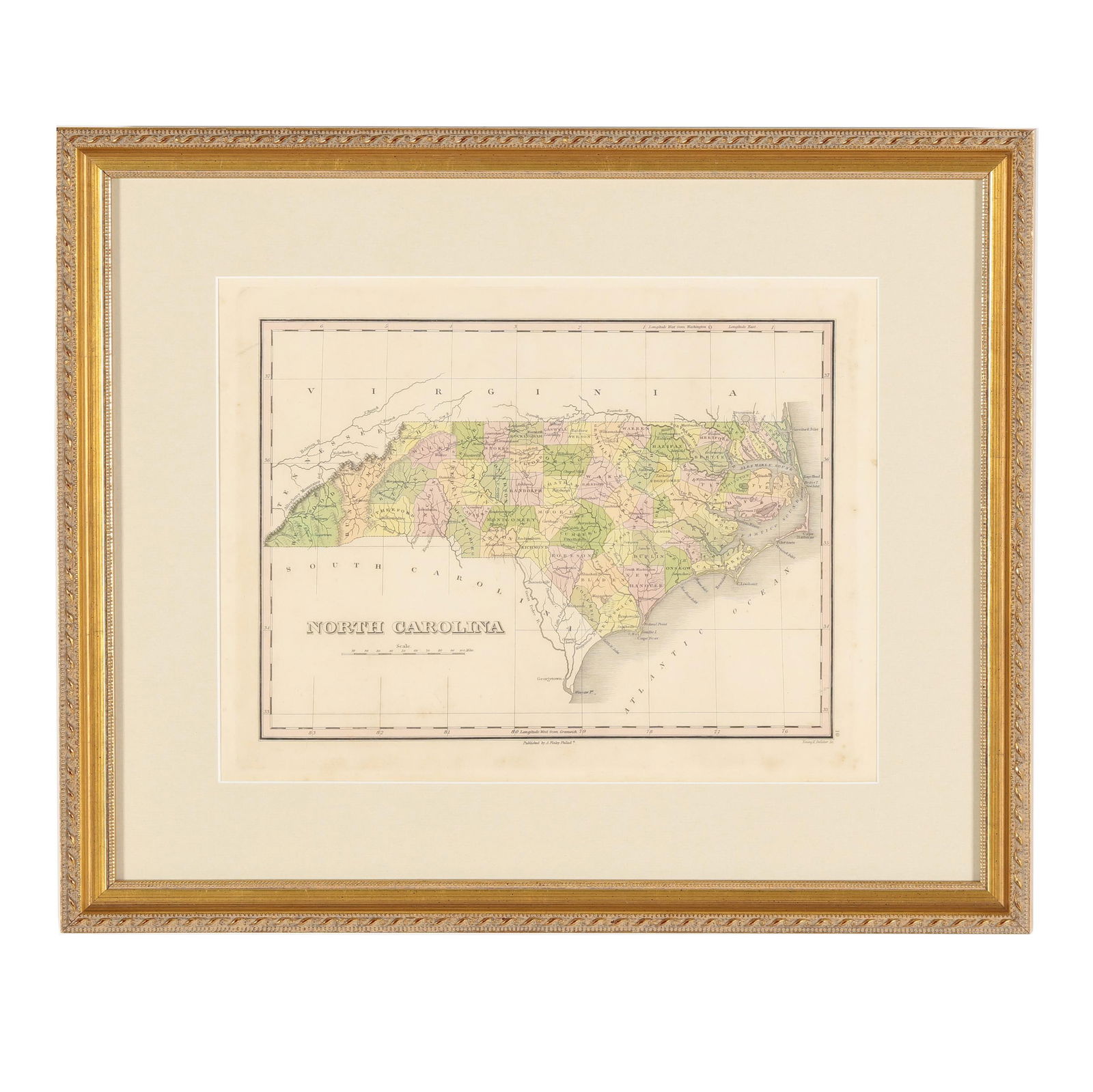 Finley's Early-19th-Century Map of North Carolina (1 of 9)