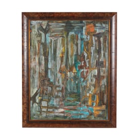 Charles Chapin (NC, 20th Century), Early Abstract Painting