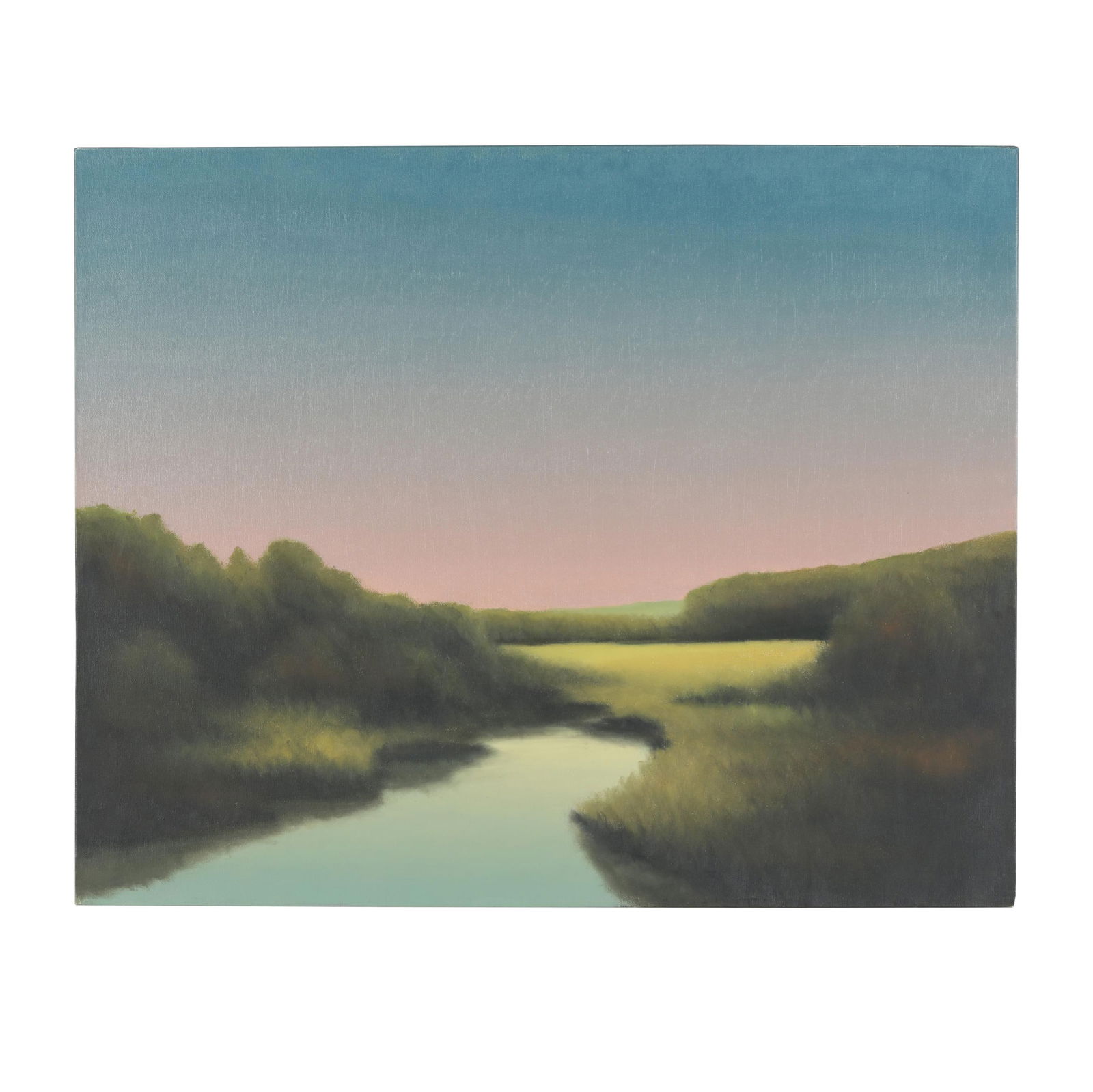 Jacob Cooley (American, b. 1968), Chatham County Marsh: Jacob Cooley (American, b. 1968), Chatham County Marsh oil on canvas, 2000, signed and inscribed to verso wrapped edge, gallery wrapped canvas. 24 x 30 in. Born in Sydney, Australia, Jacob Cooley