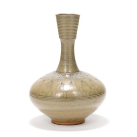 Mark Hewitt (NC, b. 1955), Large Stoneware Floor Vase with Star Design