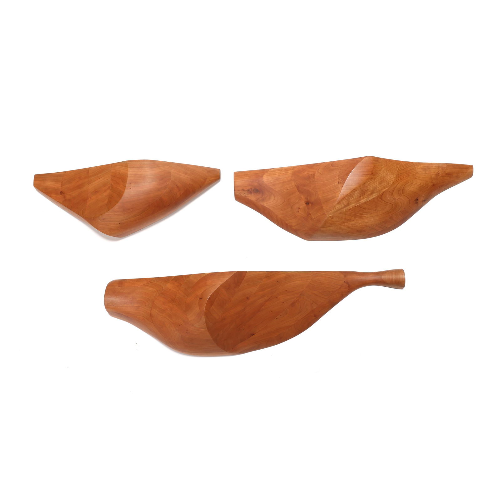 David Hymes (American, b. 1965), Three Sculptural Cherry Wall Shelves (1 of 6)