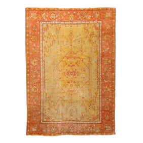 Vintage Oushak Room Size Carpet