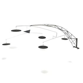 A Large Six-Foot Vintage Wall Mounted Mobile