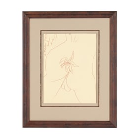 Andy Warhol (American, 1928-1987), To Halston: Back of Male Nude Torso with Lily