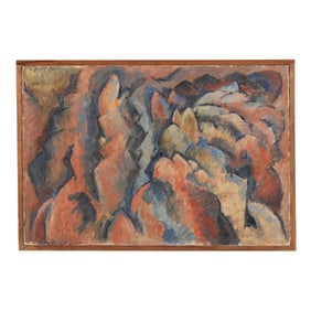 James P. Clark (American, 1923-2015),  Orange & Blue Foliage Forms