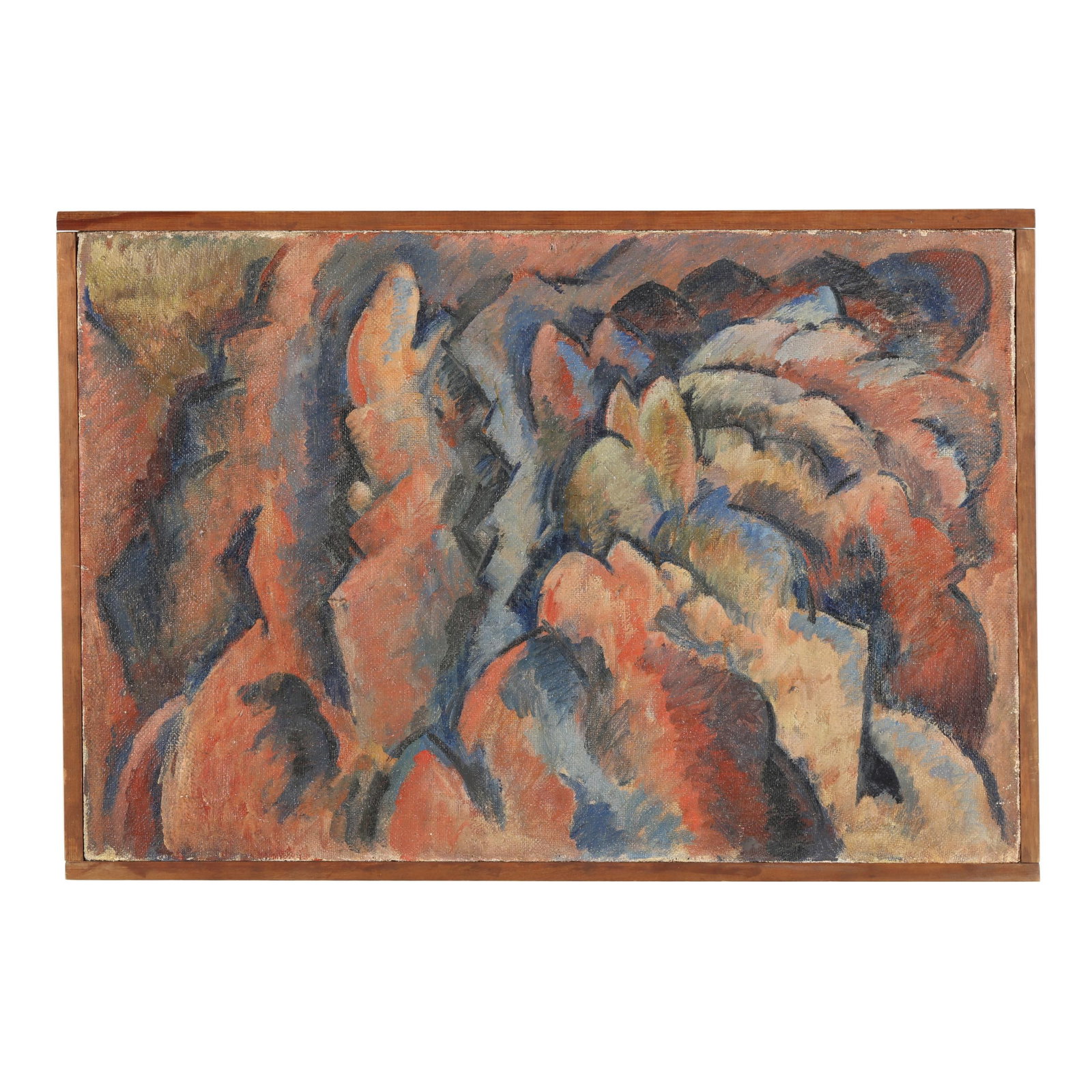 James P. Clark (American, 1923-2015), Orange & Blue Foliage Forms (1 of 7)