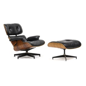 Charles and Ray Eames, Vintage 670/671 Rosewood Lounge Chair and Ottoman