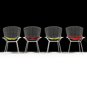 Harry Bertoia (Italian/American, 1915-1978), Four Wire Chairs