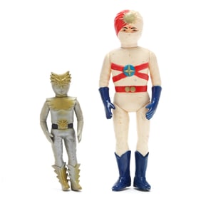 Two Vintage  Rainbowman  Japanese Action Figures