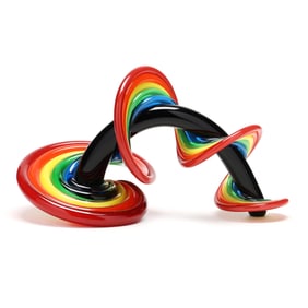 Thomas Kelly (American, b. 1963), Rainbow  Heechee  Glass Sculpture