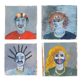 Mae Alice Engron (American, 1933-2007), Four Portraits