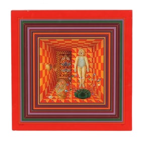 Yan Macs (Latvian, 1933-1993),  Transfixed Fetish Mummified in Victoriana