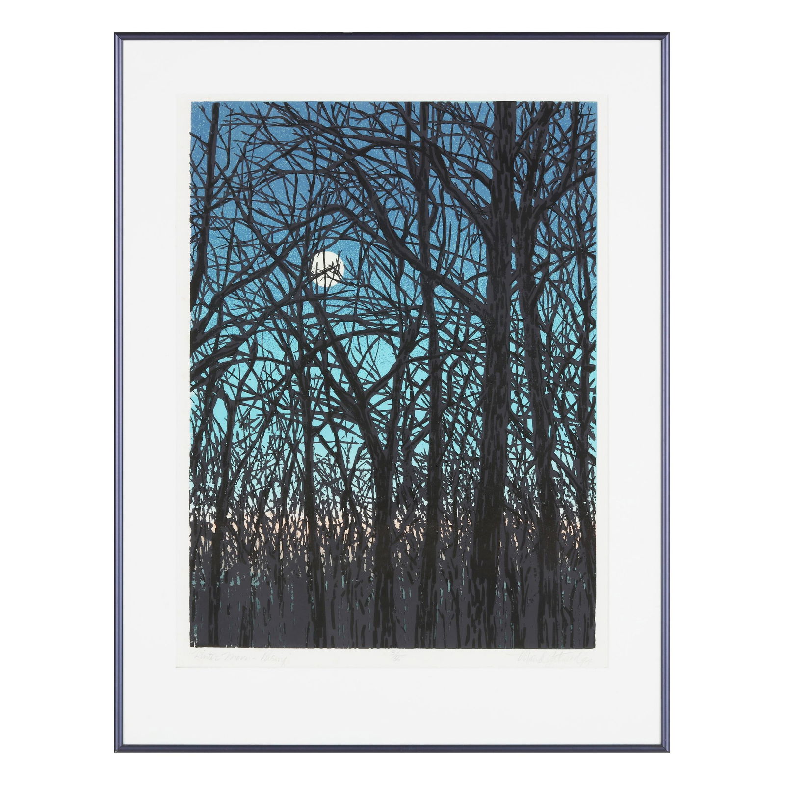 Maud Gatewood (NC, 1934-2004), Winter Moon Rising (1 of 7)