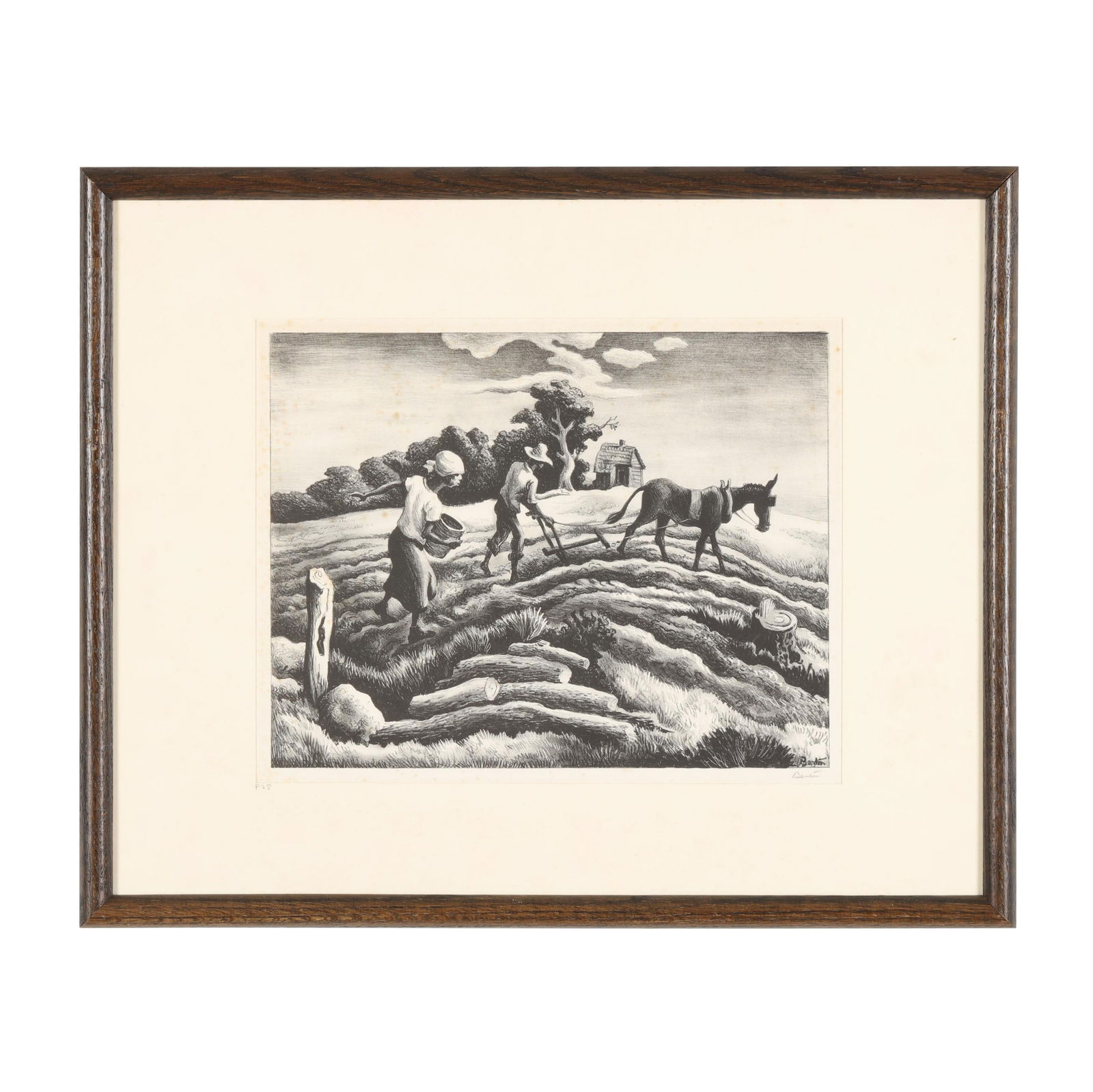 Thomas Hart Benton (American, 1889-1975), Planting: Thomas Hart Benton (American, 1889-1975), Plantinglithograph, 1939, pencil signed at lower right, edition of 250, published by Associated American Artists, New York and with their label to frame verso