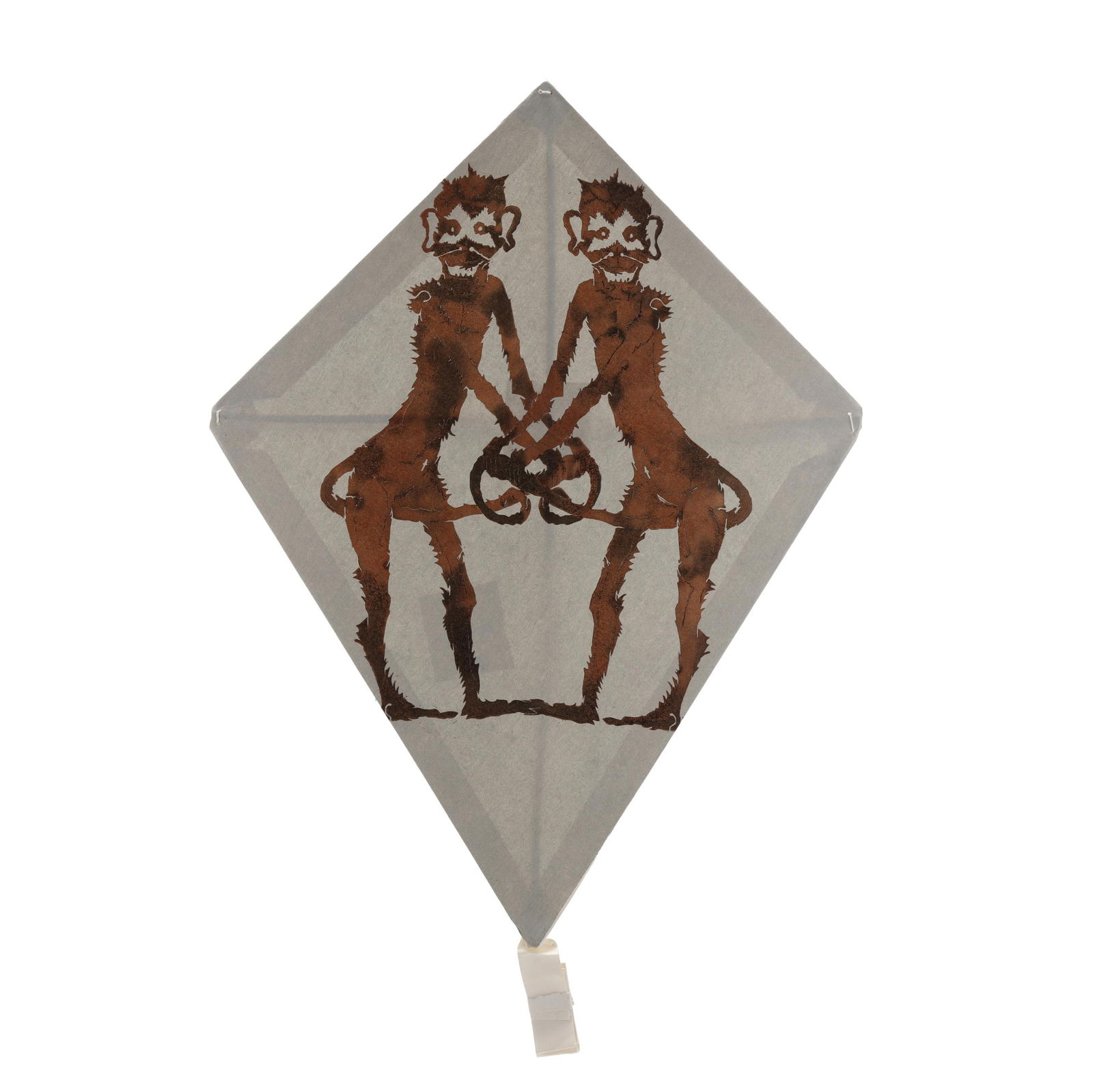 Francisco Toledo (Mexican, 1940-2019), Untitled (Kite): Francisco Toledo (Mexican, 1940-2019), Untitled (Kite)stencil and woodcut print with ink and gouache on handmade paper, circa 2018, with wood support and streamer, with original label to verso, unfram