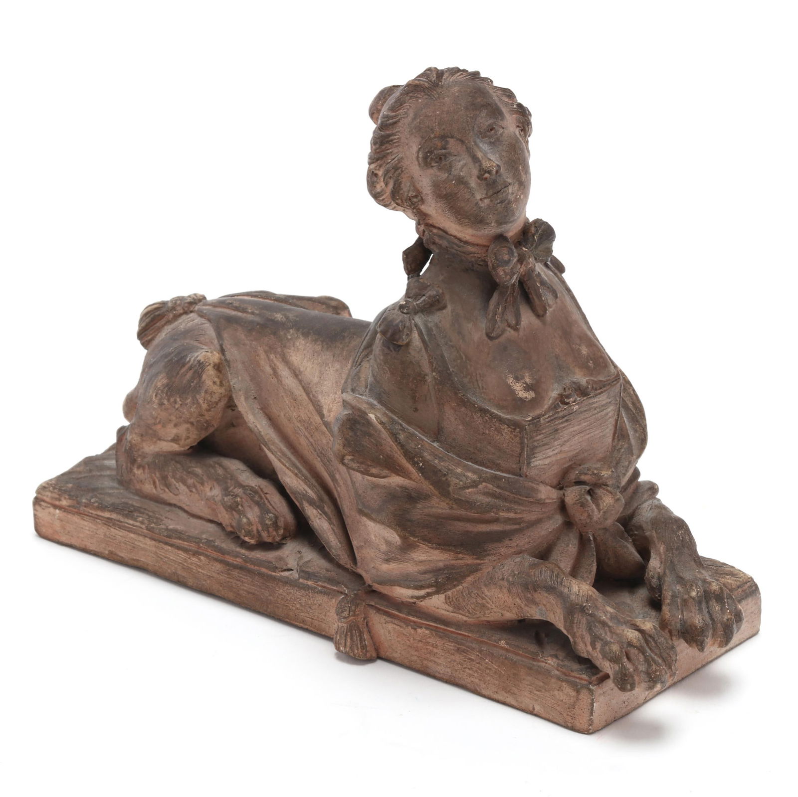 A French Terracotta Figure of Madame de Pompadour as a Sphinx (1 of 6)