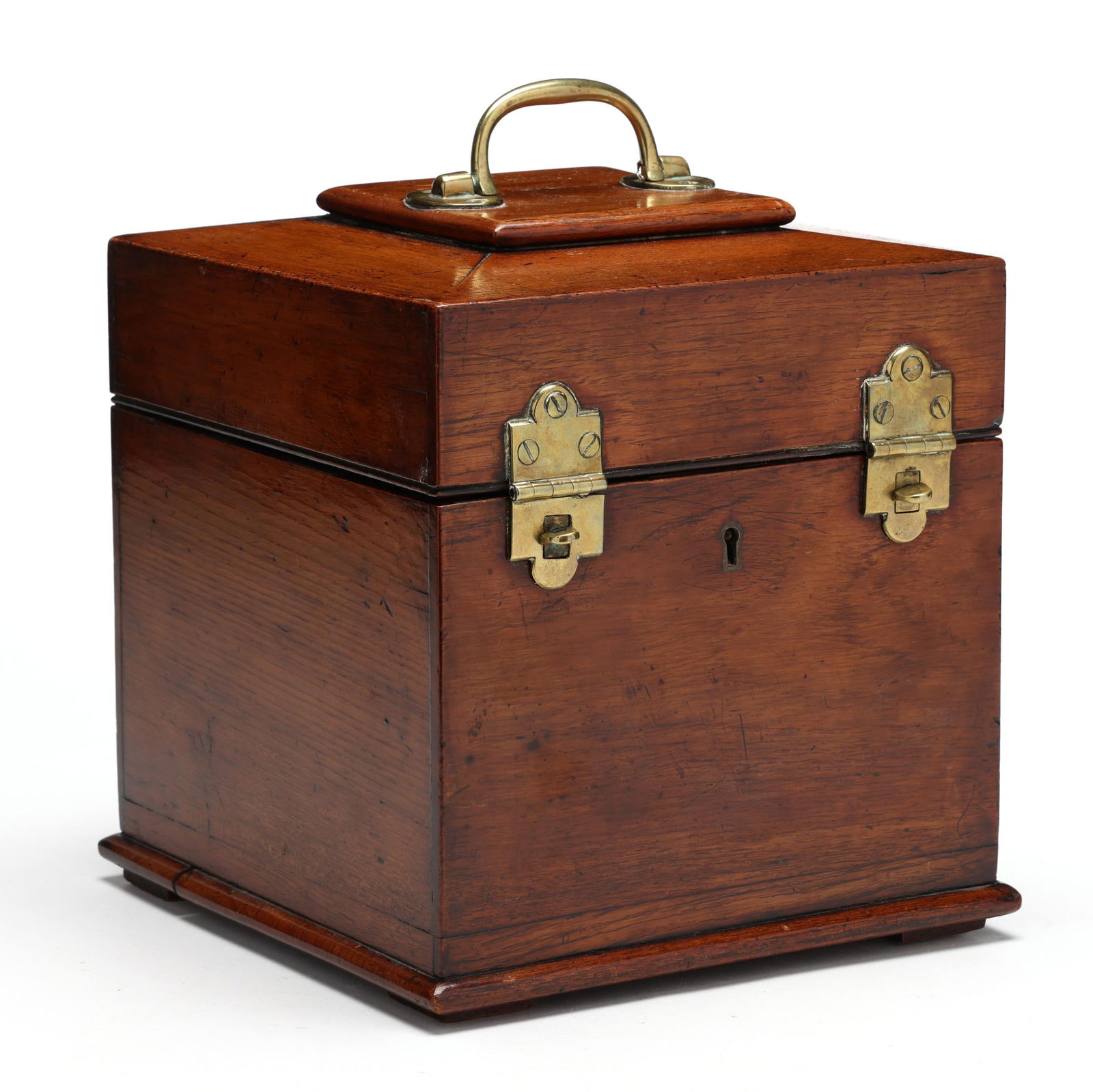 Antique English Mahogany and Brass Decanter Box (1 of 10)