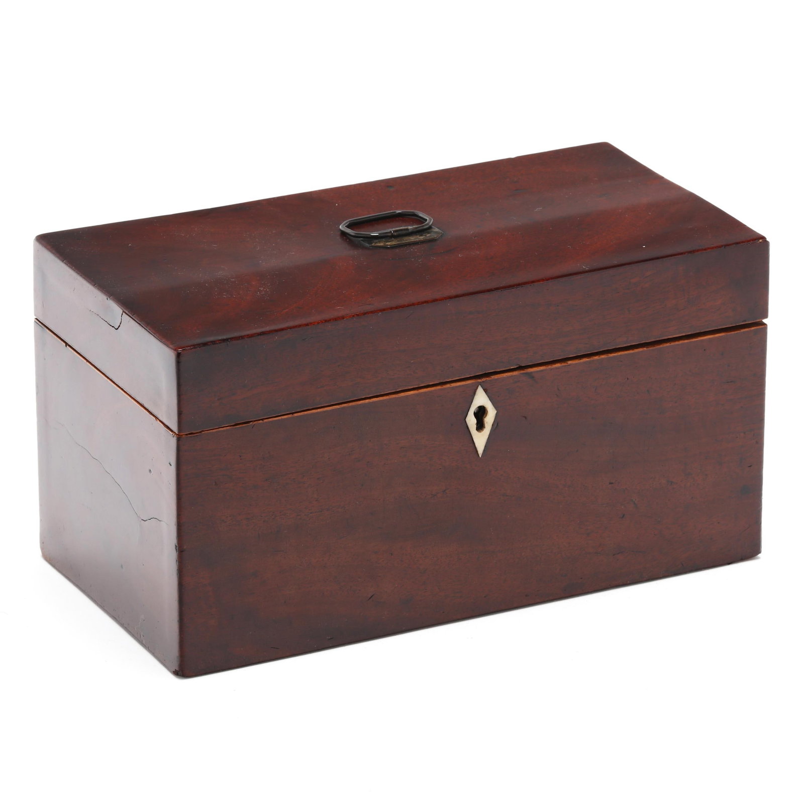 George III Inlaid Mahogany Tea Caddy (1 of 7)