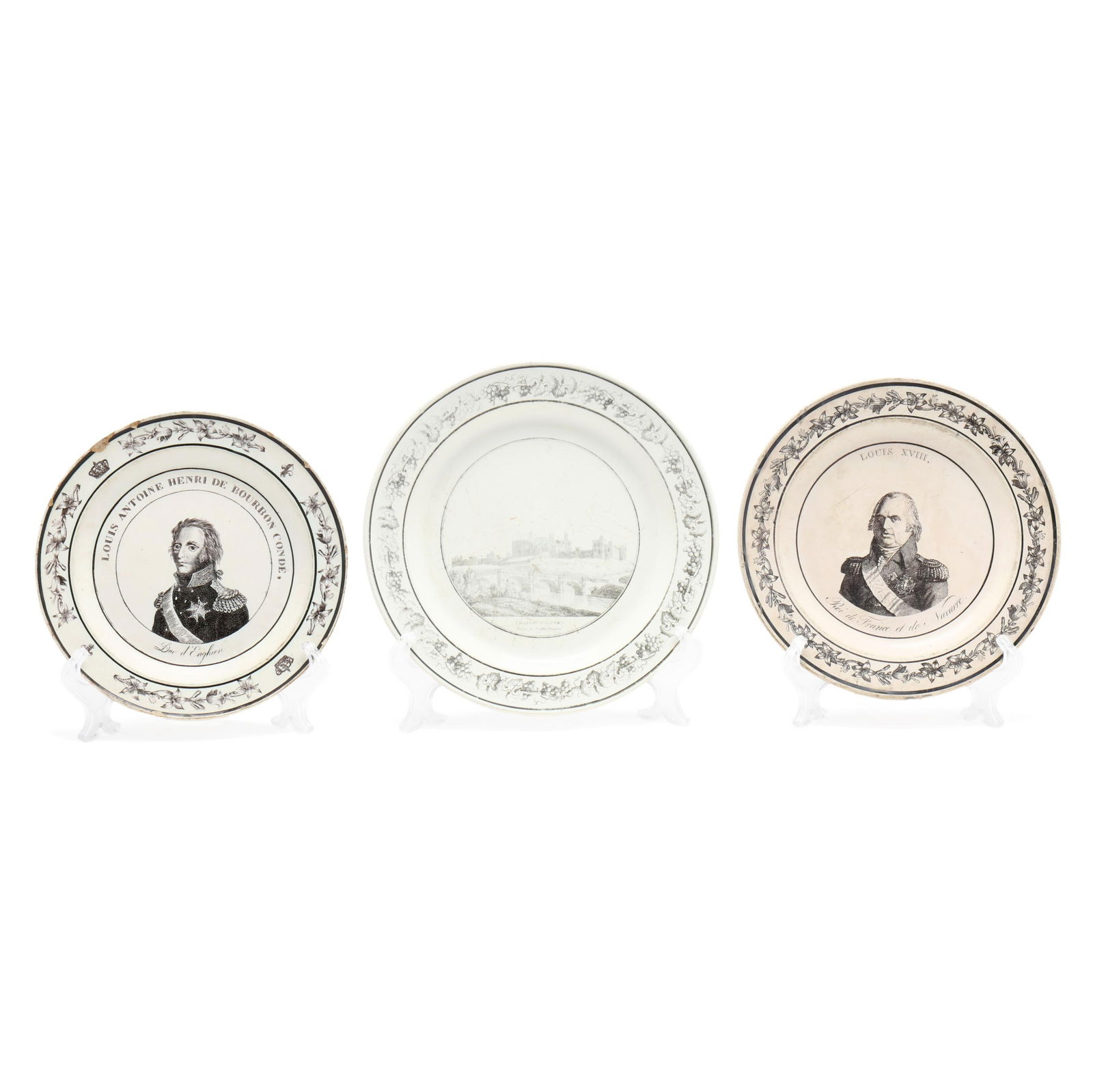 Three French Restauration Creamware Plates (1 of 11)