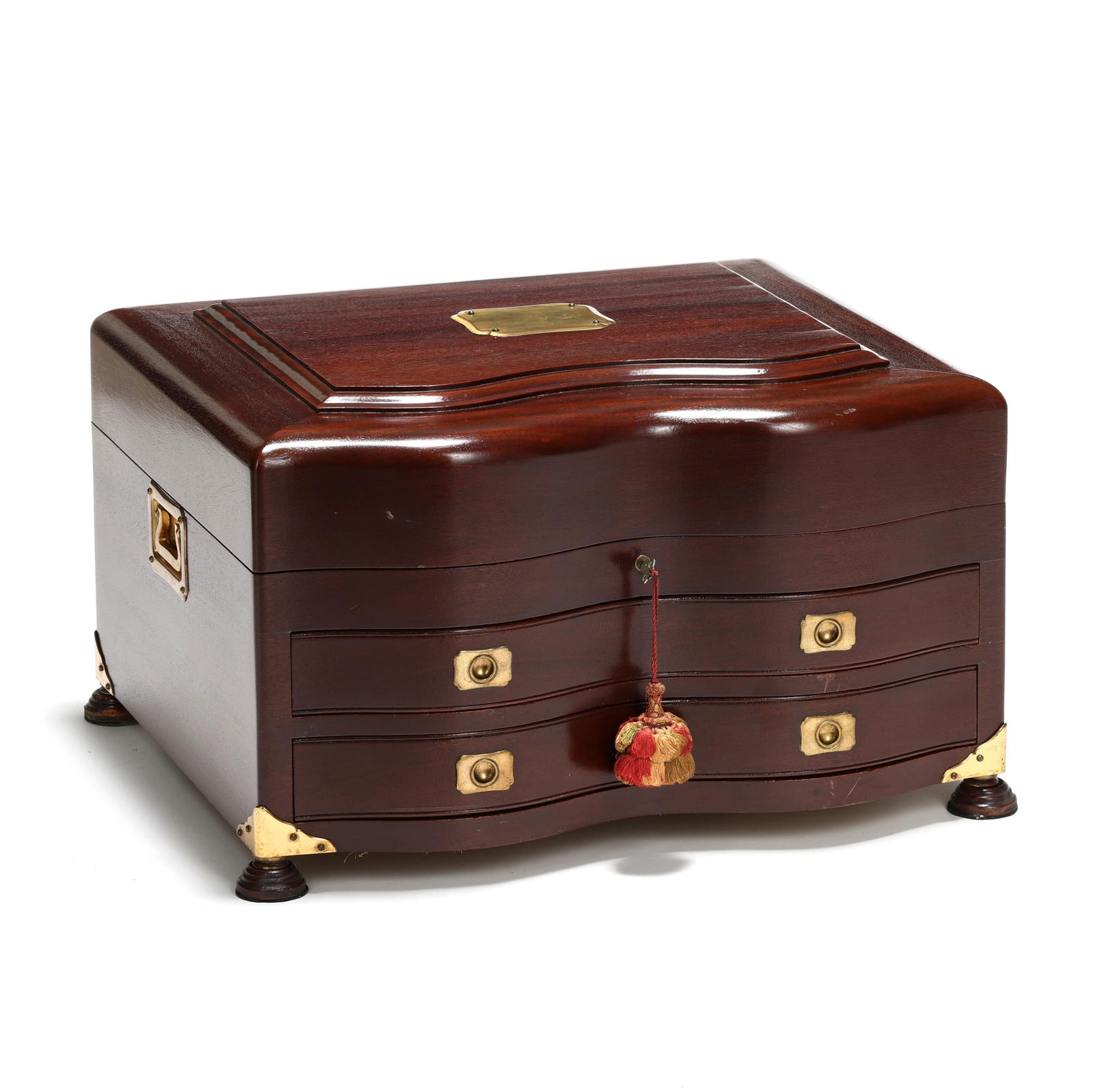 English Mahogany and Brass Flatware Chest (1 of 6)