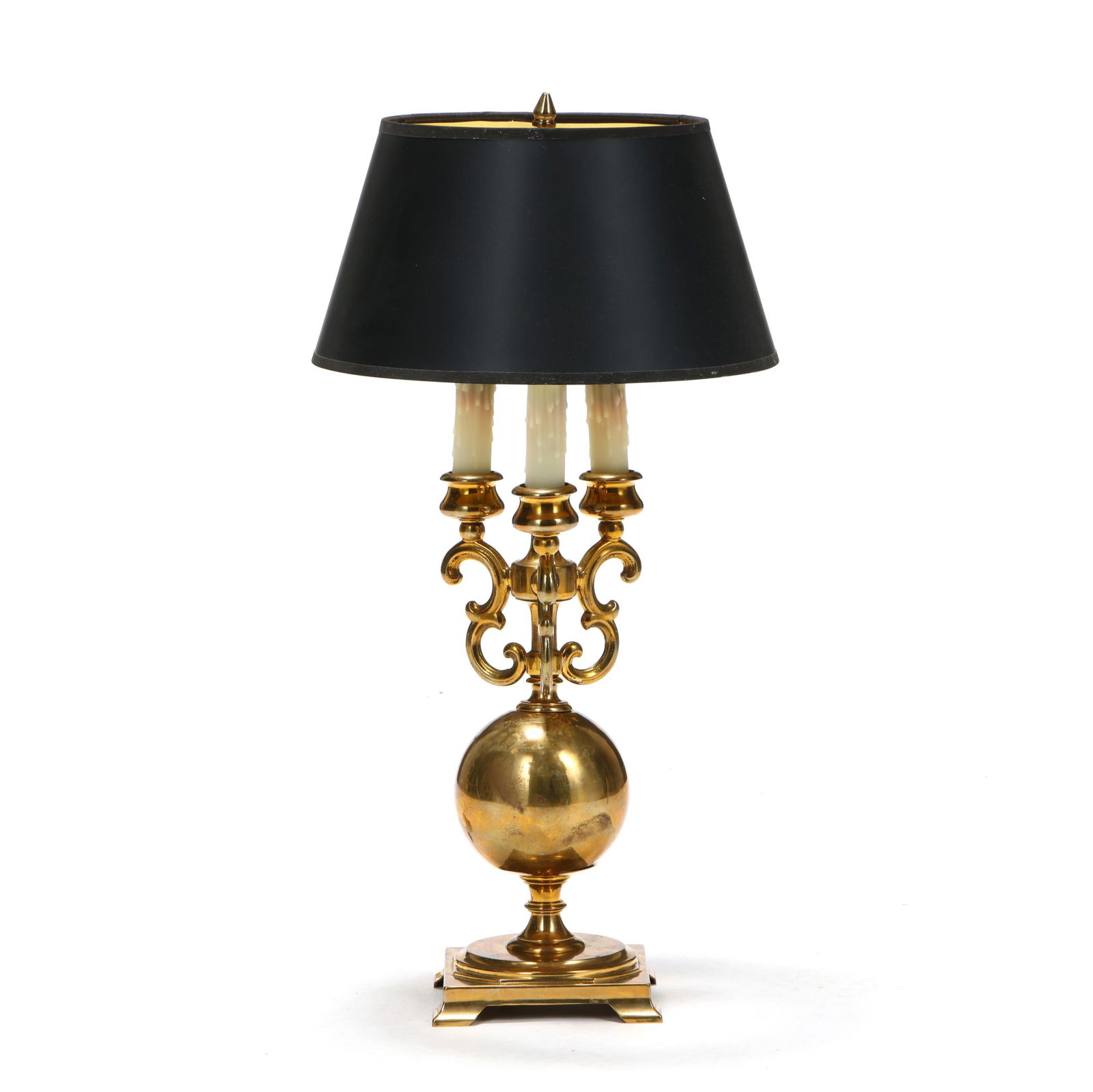 Brass Candelabra Table Lamp with Shade (1 of 7)