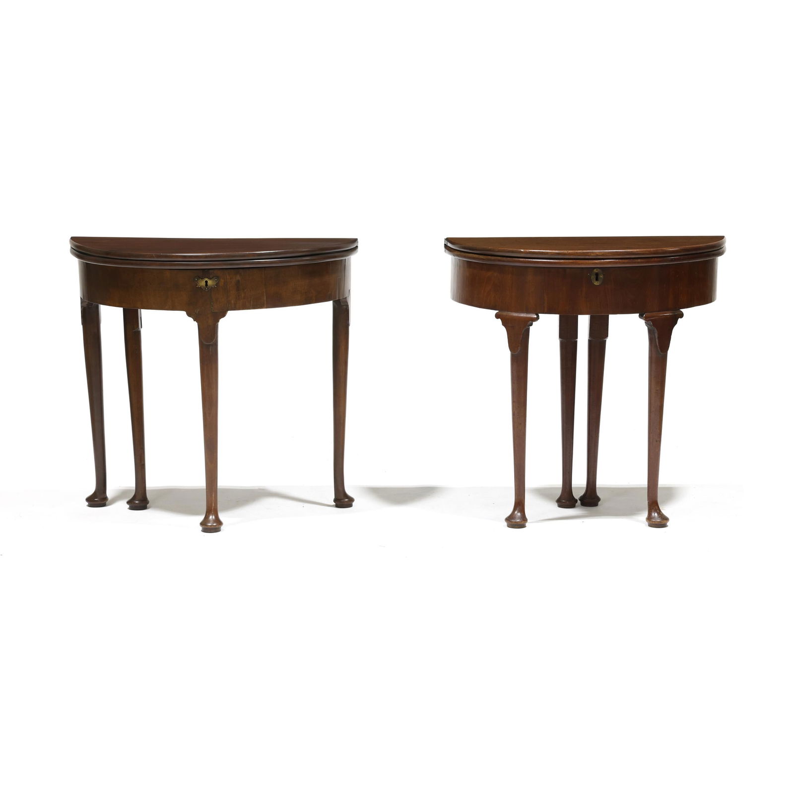 Two Similar Queen Anne Mahogany Dual Lid Card Tables (1 of 13)