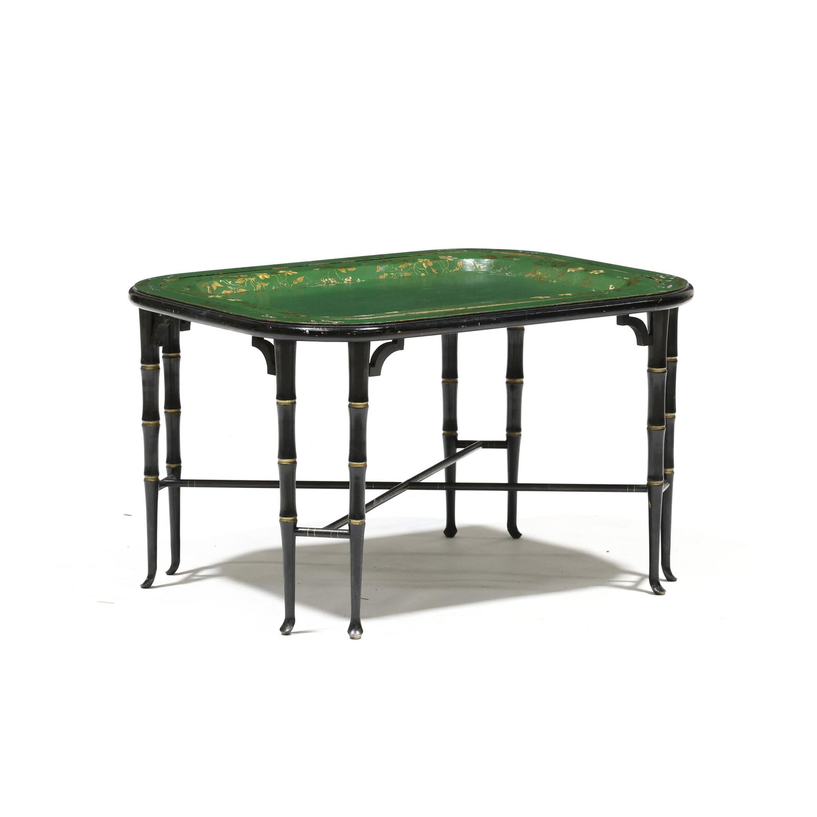 Vintage Chinoiserie Tole Tray on Stand (1 of 5)