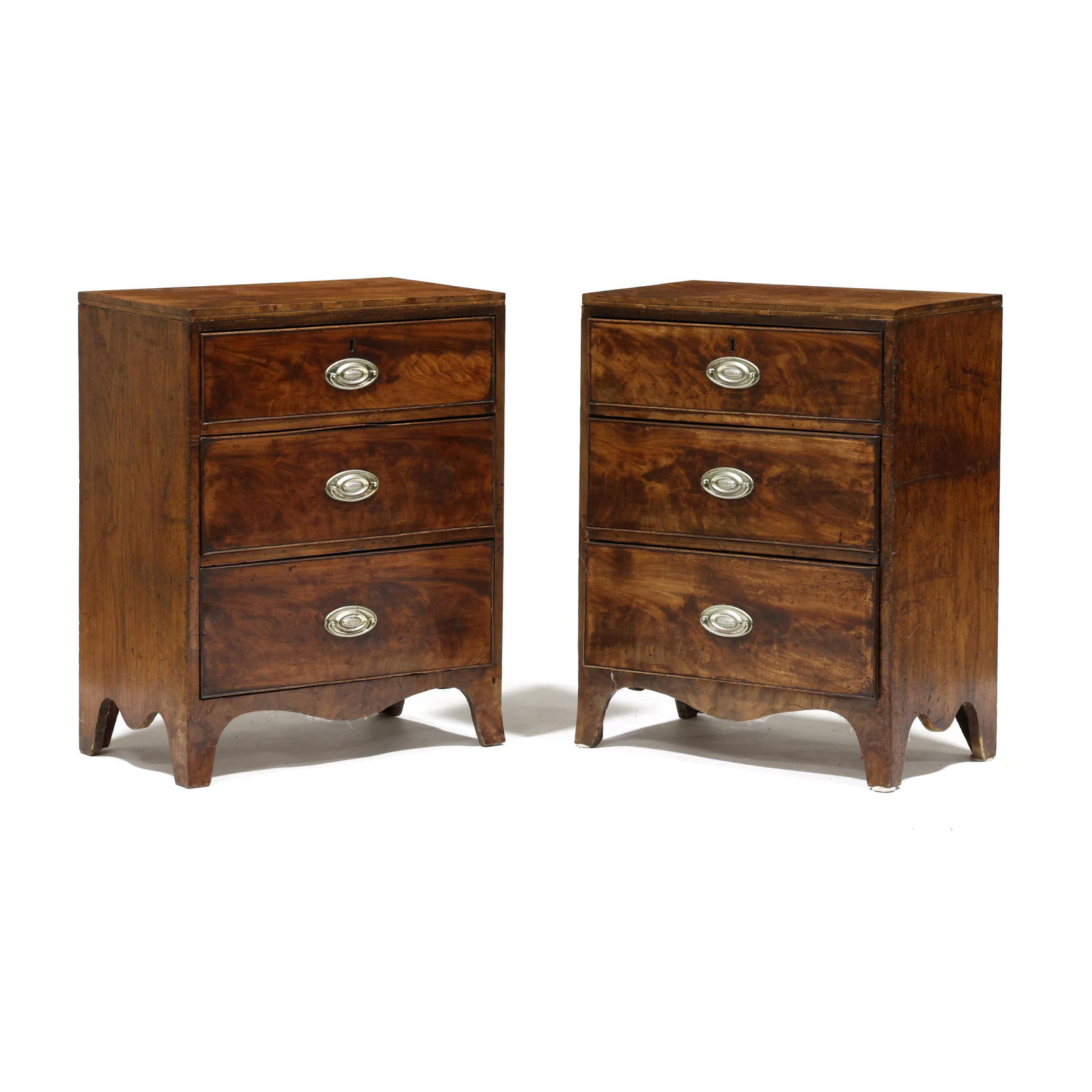 Pair of George III Mahogany Side Chests (1 of 12)