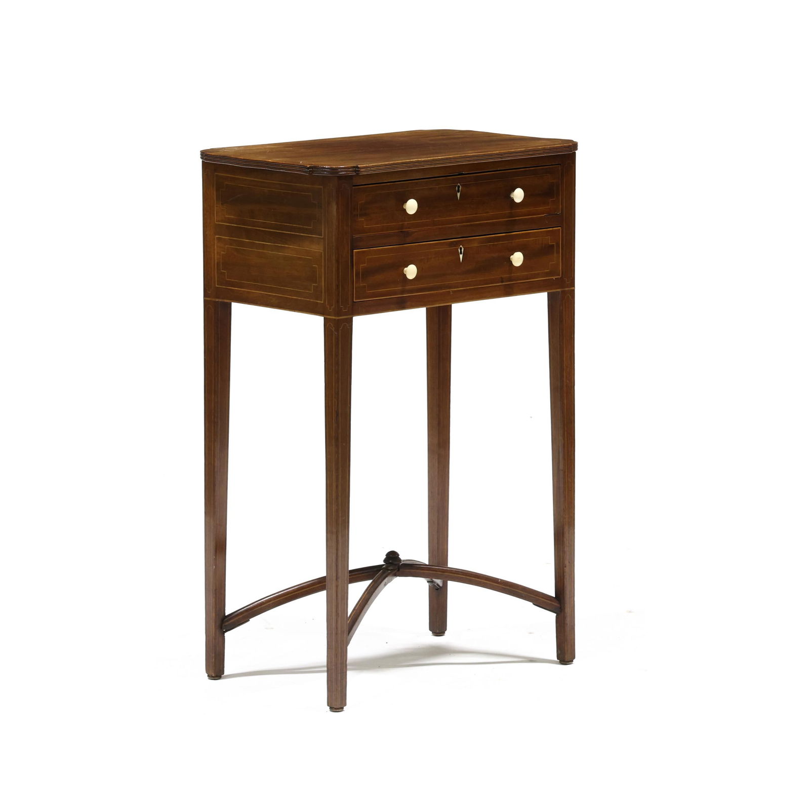 English Hepplewhite Inlaid Mahogany Work Table (1 of 8)