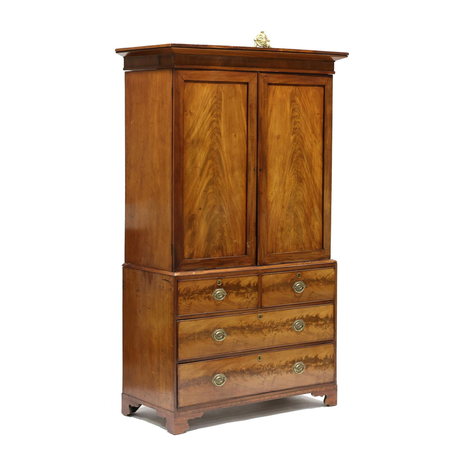 Late George III Mahogany Linen Press (1 of 14)
