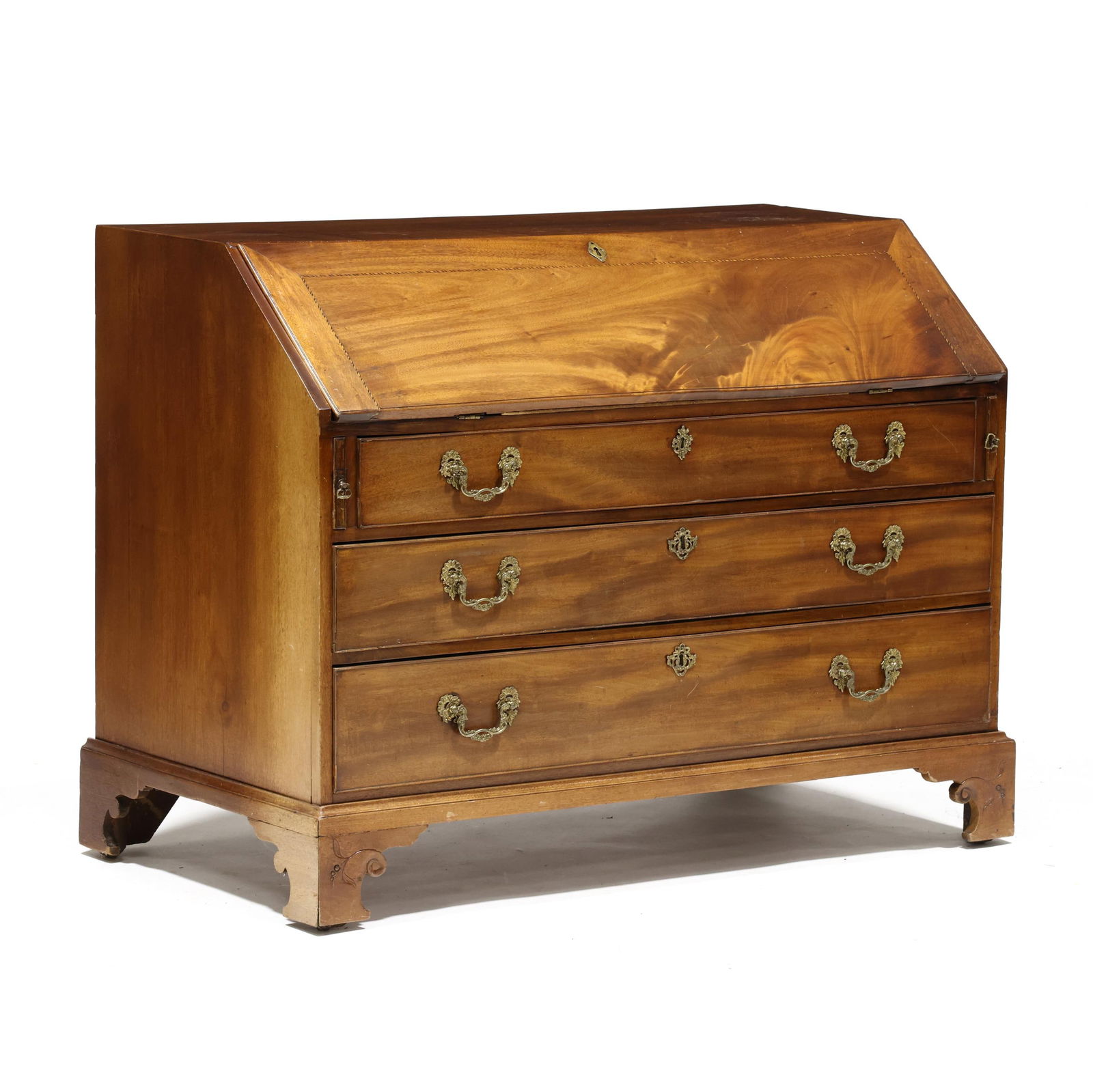 Late George III Inlaid Mahogany Slant Front Desk (1 of 12)