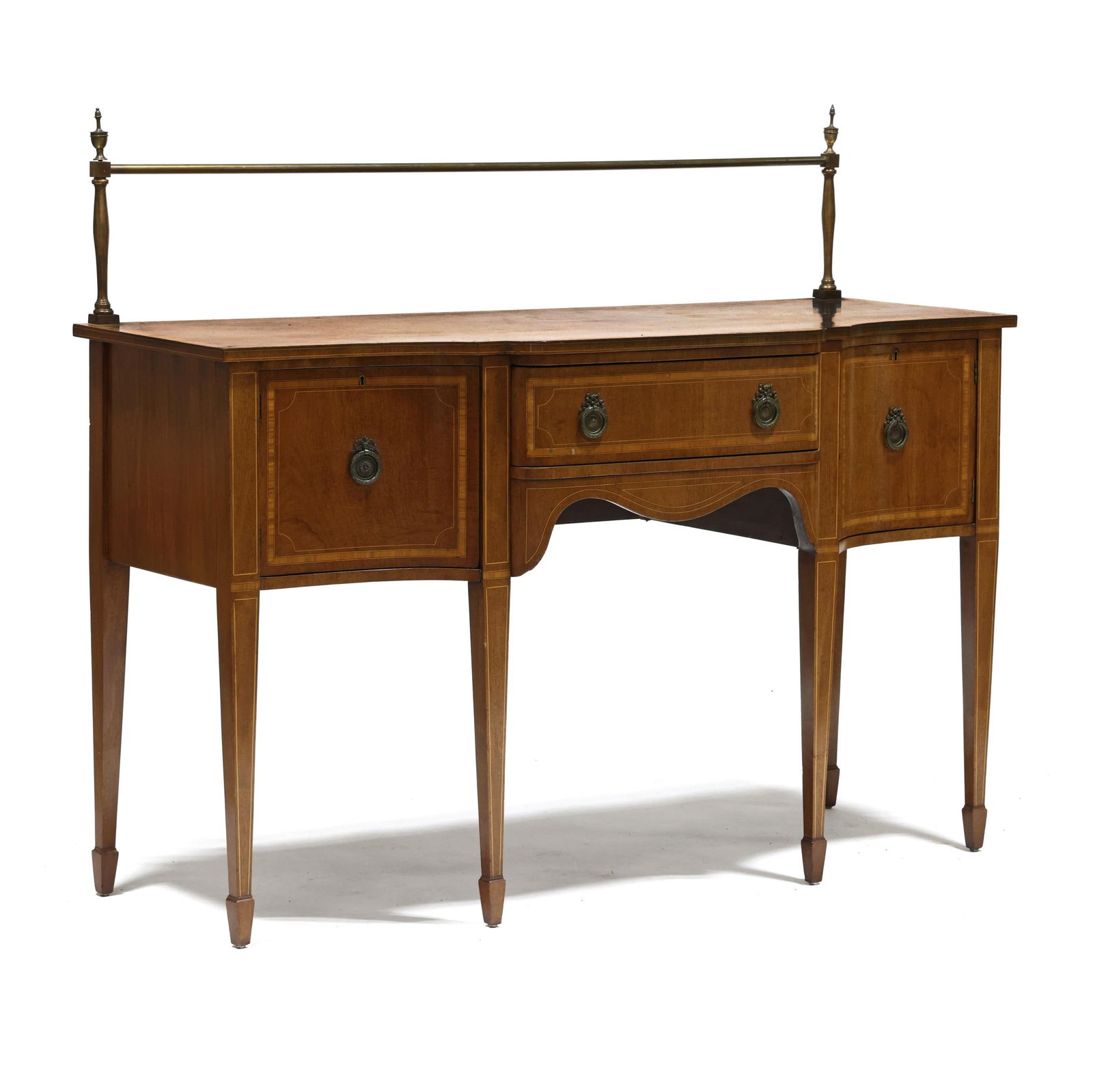 Druce & Co., English Hepplewhite Style Inlaid Mahogany Diminutive Sideboard (1 of 12)