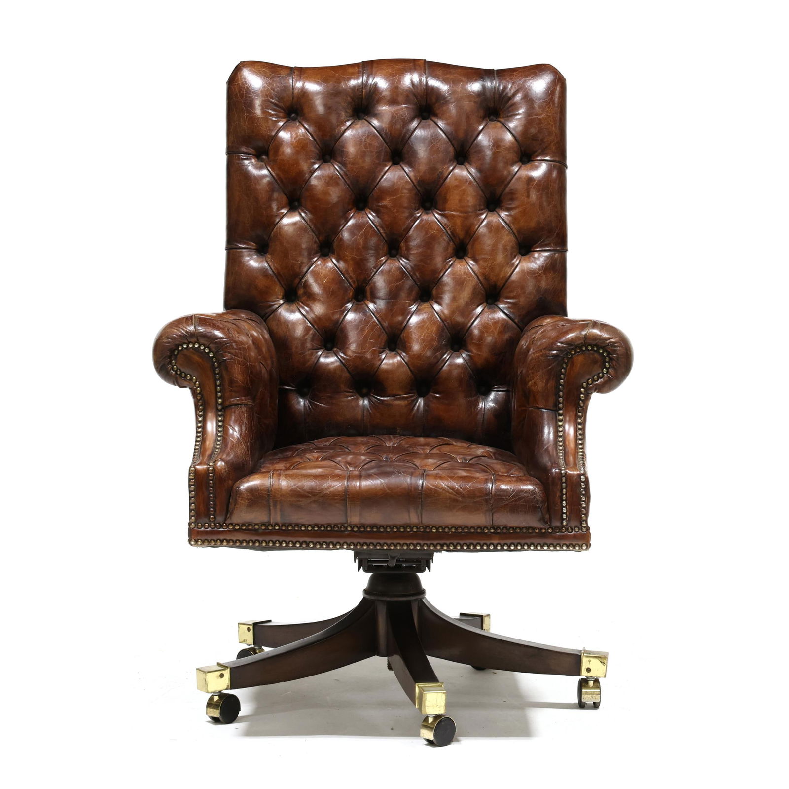 English Style Tufted Leather Executive Chair (1 of 7)