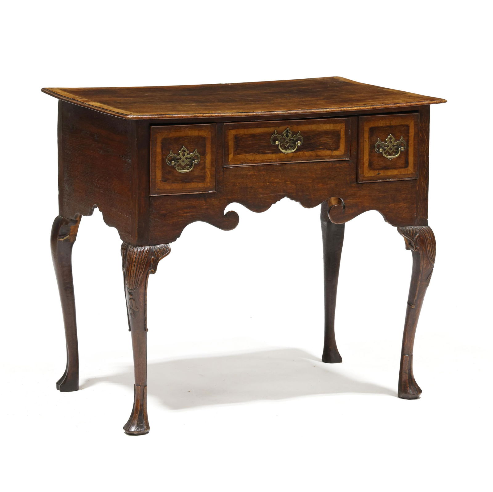 Irish George II Banded Oak Dressing Table (1 of 8)