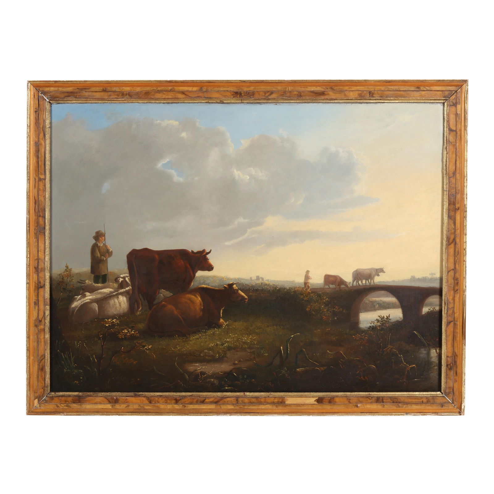 Herbert Clayton Desvignes (United Kingdom, fl. 1831-1863), Landscape with Cattle (1 of 5)