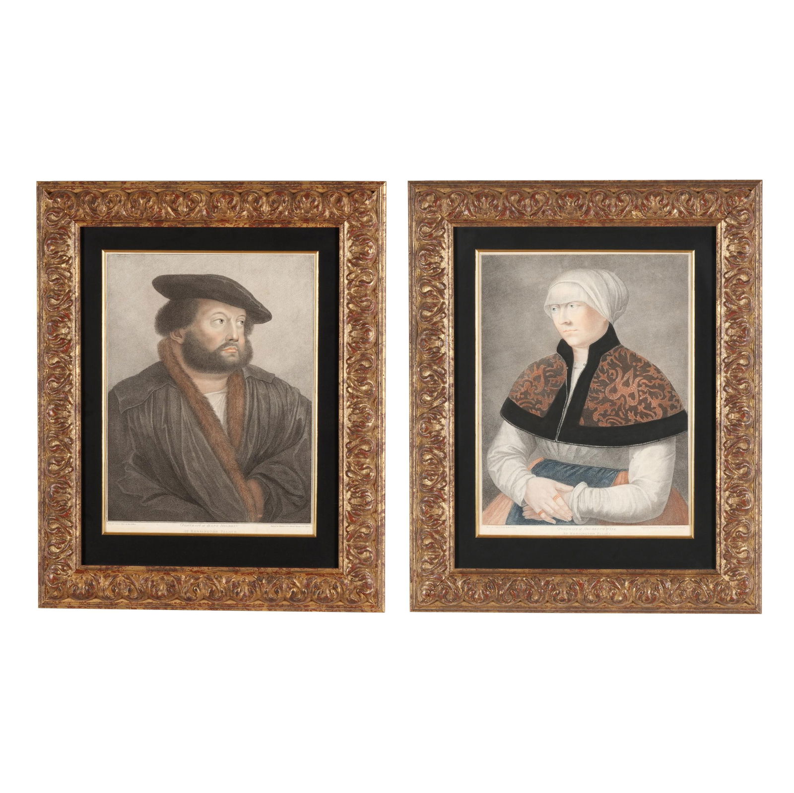 After Hans Holbein the Younger (German, 1497-1543), Portraits of the Artist and his Wife (1 of 18)