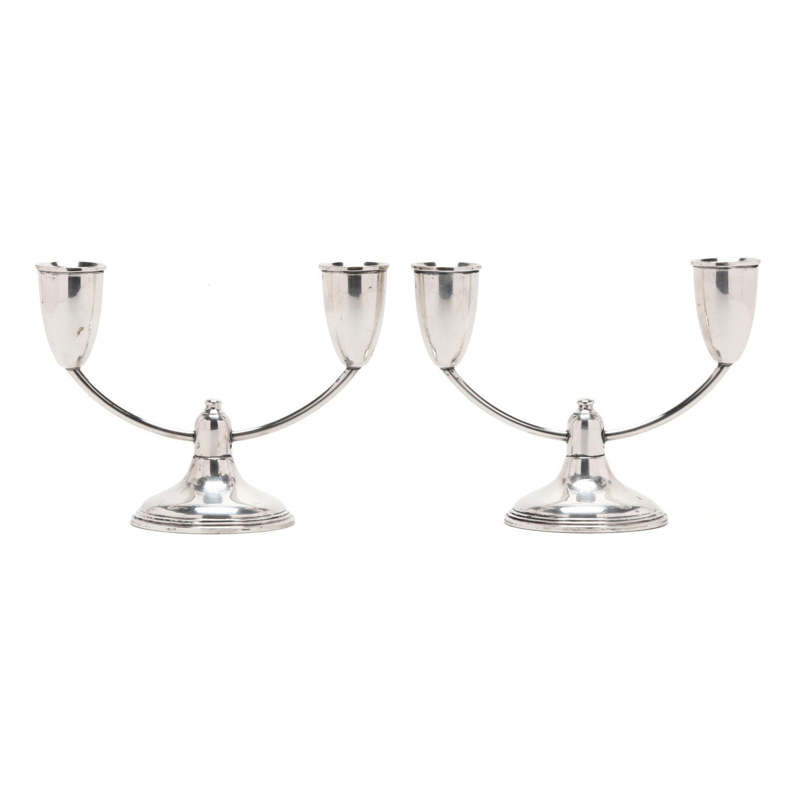 Pair of Sterling Silver Two-Light Candelabra (1 of 6)